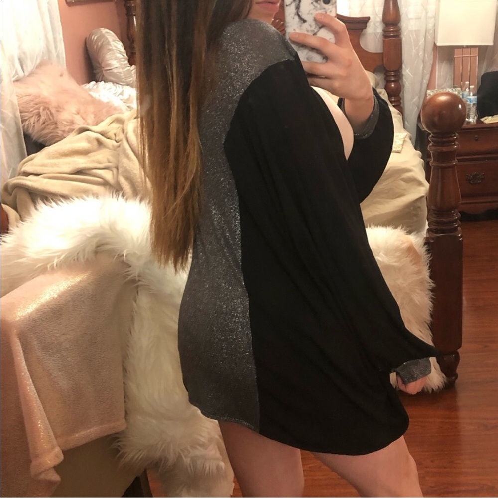 Black shimmer kimono
